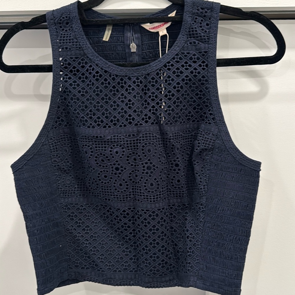 Rebecca Taylor Eyelet Crop Top
